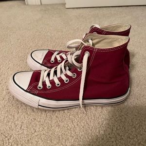 Garnet high top converse